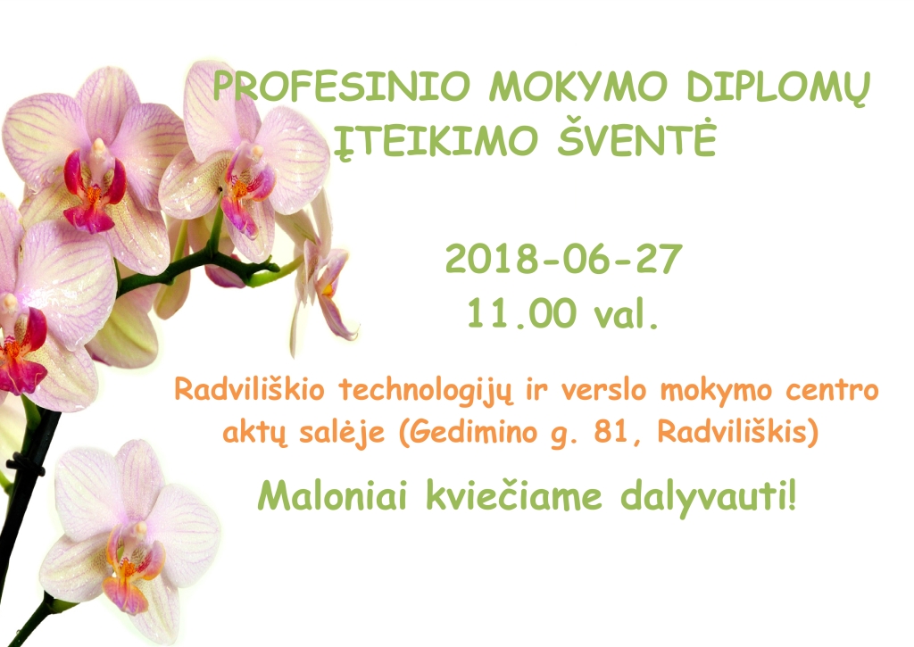 Profesinio mokymo diplomų įteikimo šventė