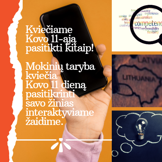 Interaktyvus žaidimas, skirtas Kovo 11-ajai paminėti